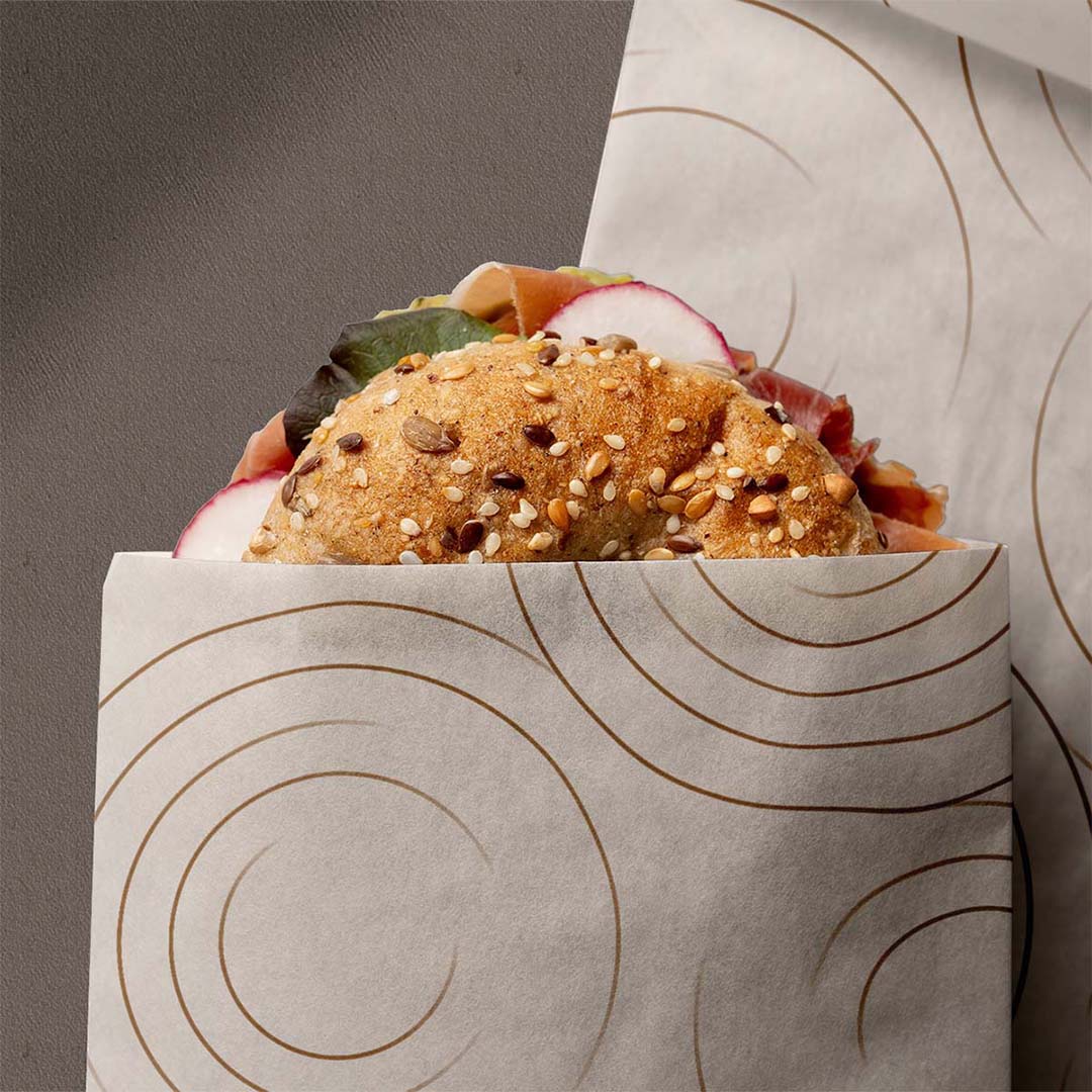 Studio Roast Sandwich Wrapper Mockup